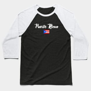 Puerto Rico Proud Puerto Rican Pride Boricua Flag Baseball T-Shirt